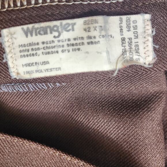 Wrangler Pants Men 42x32 Western Cowboy Rodeo Work Trousers Slacks USA Made 82BN - Picture 3 of 16